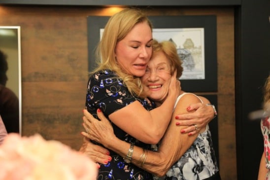 A ex-prefeita Teresa Surita com a mãe Aurelia Surita (Foto: Semuc)