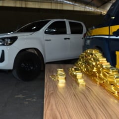 O ouro foi apreendido pela PRF (Foto: Nilzete Franco/FolhaBV)