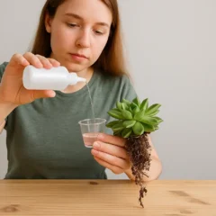 Água oxigenada salva raízes da suculenta