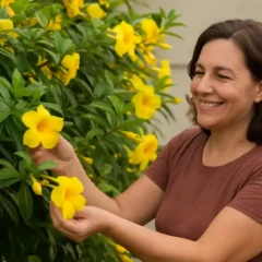 Alamanda florida no inverno com 4 cuidados simples