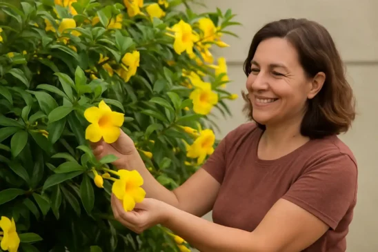 Alamanda florida no inverno com 4 cuidados simples
