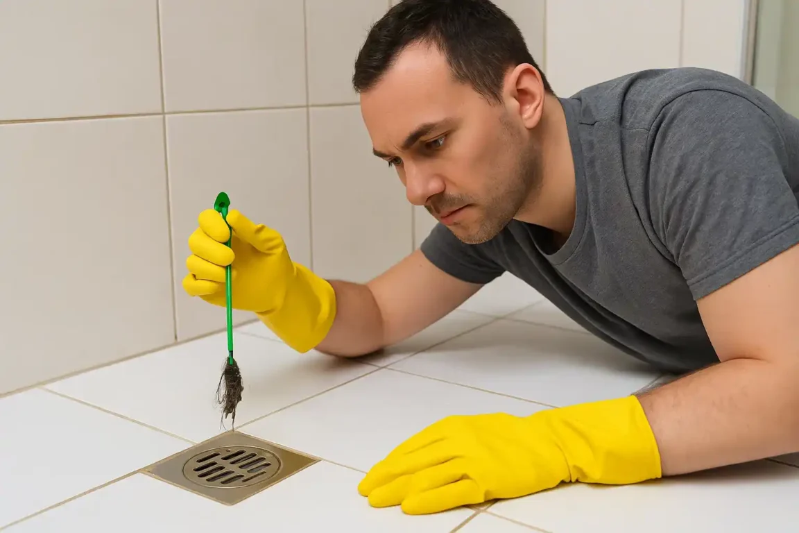 Como limpar ralo do banheiro sem encostar na sujeira