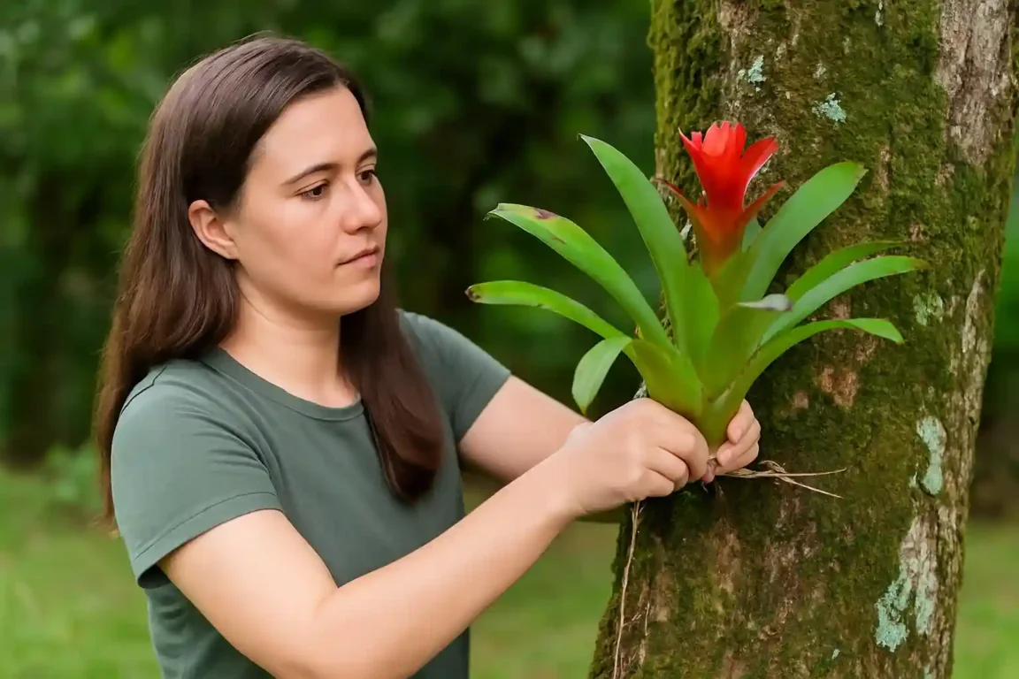 Como plantar bromélia diretamente no tronco de árvore