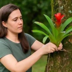 Como plantar bromélia diretamente no tronco de árvore