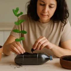 Como plantar hortelã em garrafa PET e colher folhas frescas