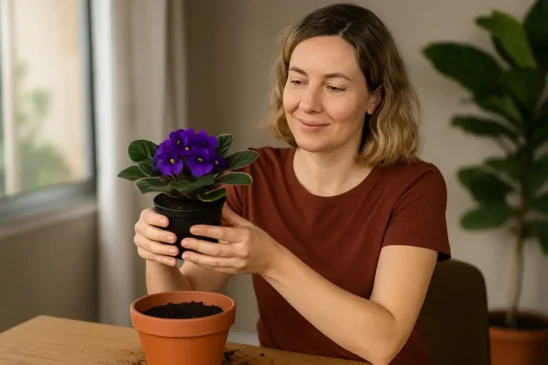 Como plantar violeta africana e ter flores o ano todo