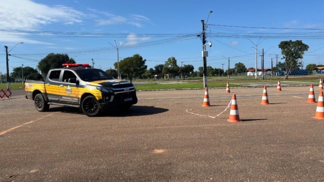 O treinamento ocorreu no Parque de Exposições Dandãezinho e foi dividido em três turmas (Foto: Ascom/Detran-RR)