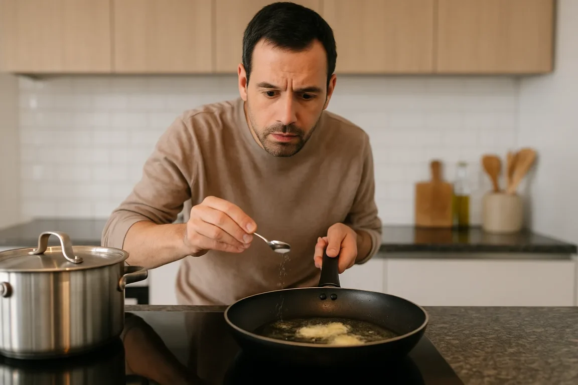 Dica de cozinha como 1 colher de sal na panela pode evitar que o óleo espirre