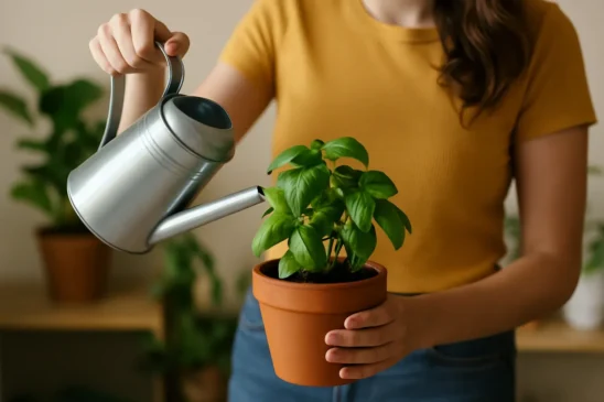 Erros de rega que fazem o manjericão perder o sabor