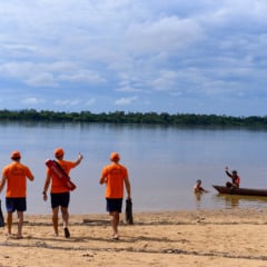 Fiscalização da Defesa Civil em Balneários de Boa Vista. (Foto: Andrezza Mariot).