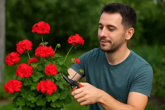 Gerânio com mais flores usando 6 técnicas de corte