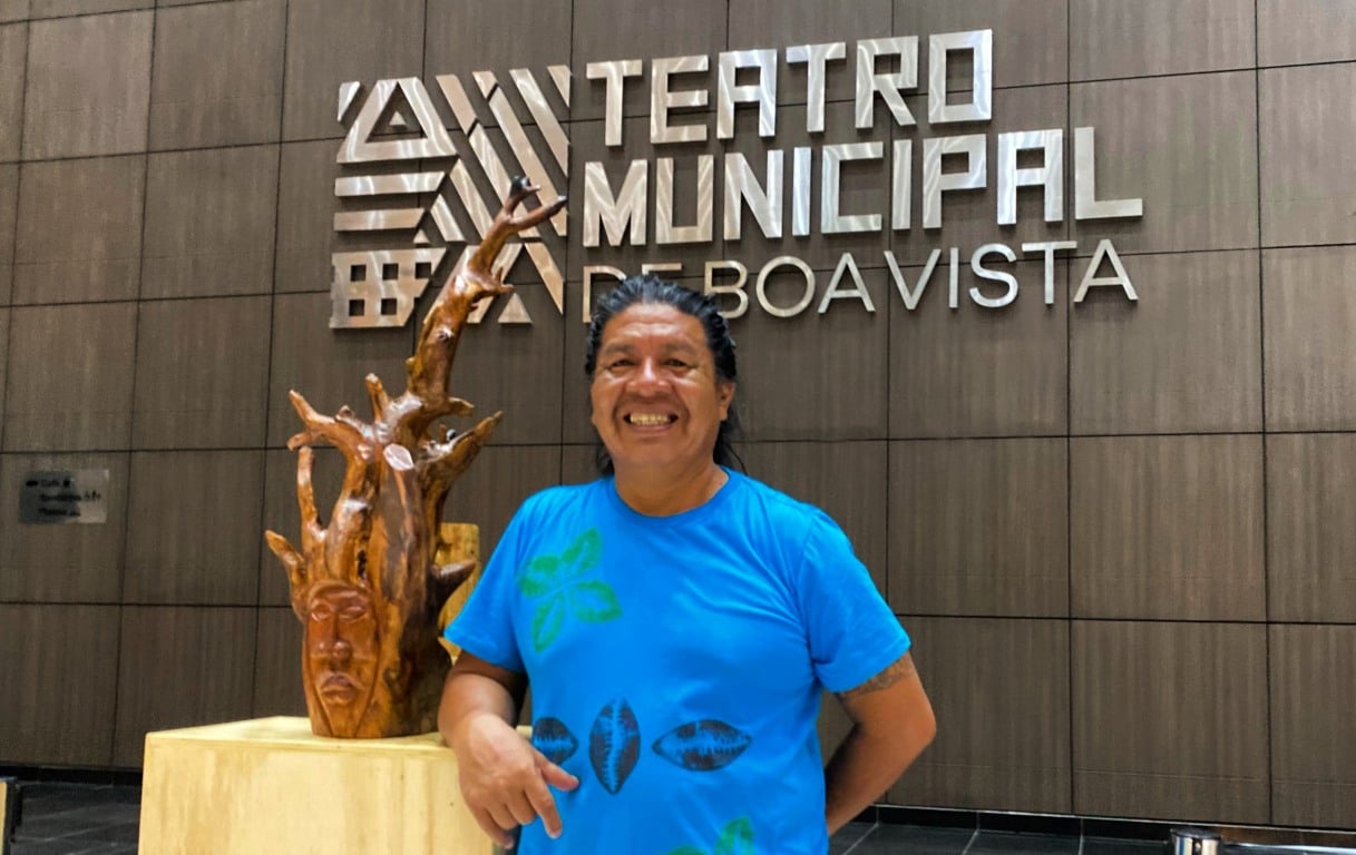 Isaías Miliano e sua exposição no Festival dos Povos da Floresta