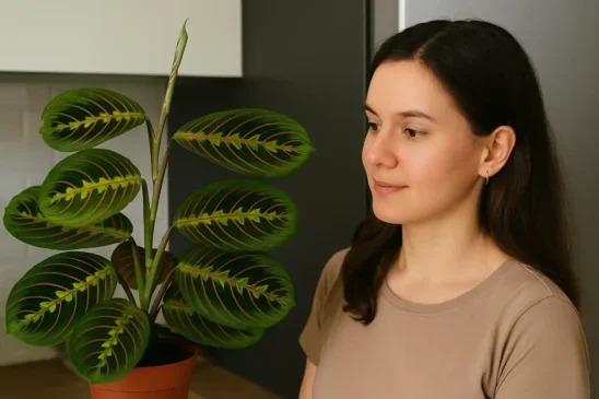 Minha maranta vivia triste até eu colocar ela do lado da geladeira