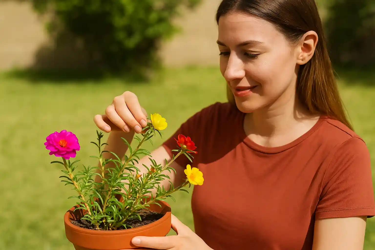 Onze-horas com flores maiores com 4h de sol direto