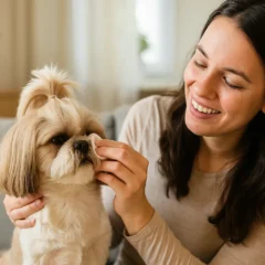 Shih Tzu e o drama da lágrima ácida — veja como evitar manchas no rosto do pet