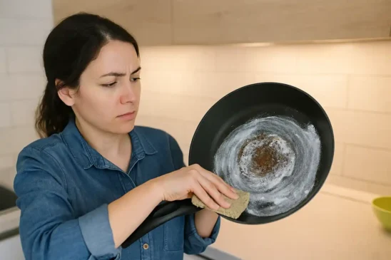 Truque caseiro para remover gordura de frigideira sem esforço