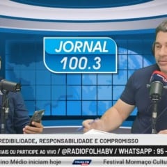 Marcelo Nunes em entrevista ao Jornal da 100.3, da Rádio Folha, apresentado por Natanael Vieira. (Foto: Reprodução/Rádio Folha)