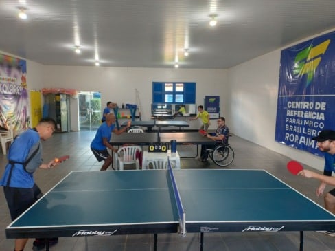 Centro de Referência Paralímpico de Roraima promove o Circuito de Tênis de Mesa. (Foto: Divulgação)