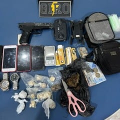 Material apresentado na Delegacia de Polícia (Foto: Divulgação) 