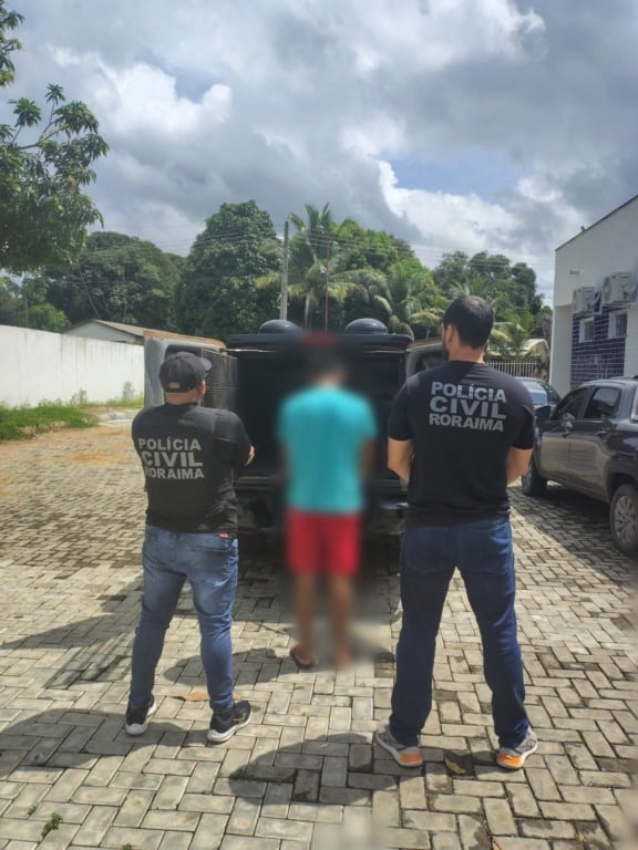 Inicialmente, Y. M. S. B. negou o crime, mas depois confessou o estupro da enteada de 7 anos. (Foto: Divulgação/PCRR)