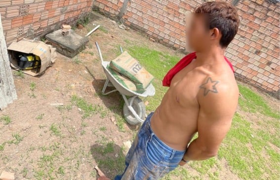 O infrator furtou uma caixa de som, uma bomba de lavagem de alta pressão, um carrinho de mão e dois sacos de cimento (Foto:. Divulgação) 