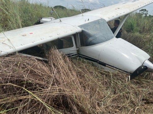 A aeronave foi encontrada abandonada (Foto: Divulgação)