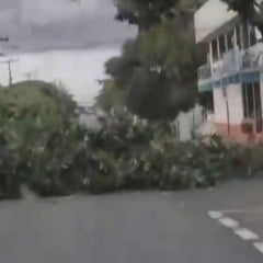 Trânsito ficou parcialmente bloqueado e motoristas precisaram redobrar a atenção ao passar pelo local. (Foto: Reprodução)