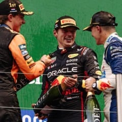 Pódio do GP da Holanda.
Foto: F1/ Reprodução