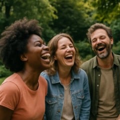 o riso provoca reações fisiológicas que impactam positivamente o corpo e a mente (Foto Divulgação)