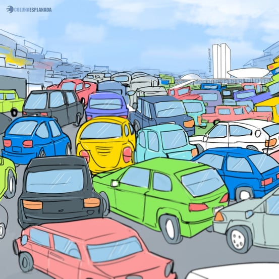 Brasília já tem mais veículos do que metade da população