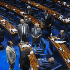 O plenário do Senado Federal durante sessão deliberativa ordinária