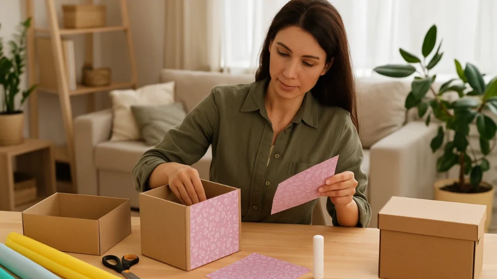 6 ideias criativas de artesanato DIY com caixas de papelão que viram soluções de organização
