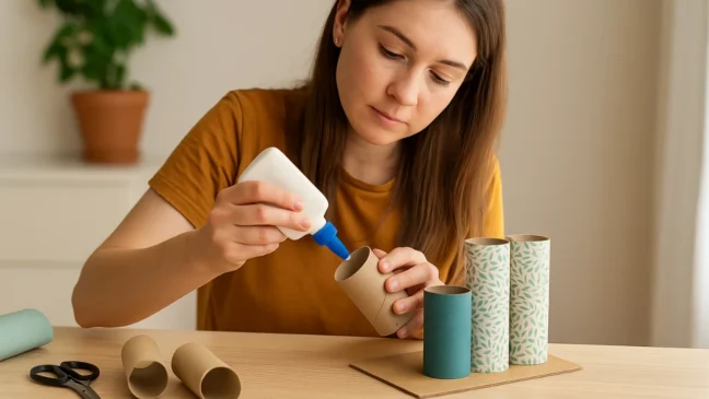 7 ideias criativas de artesanato DIY com rolos de papelão que viram organizadores práticos