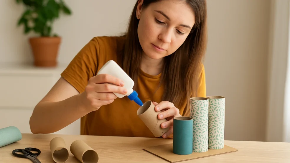 7 ideias criativas de artesanato DIY com rolos de papelão que viram organizadores práticos