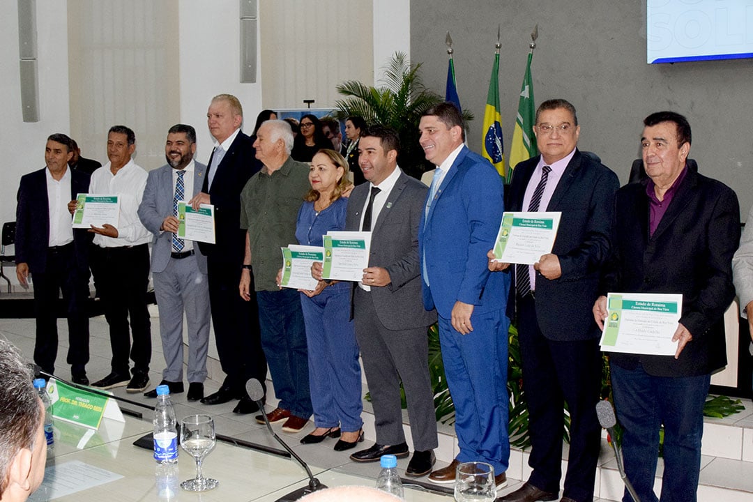 Homenageados na sessão de hoje (Foto: Wenderson Cabral)