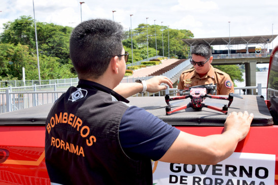 Drones utilizados nas buscas da onça. (Foto: Wenderson Cabral/FolhaBV)