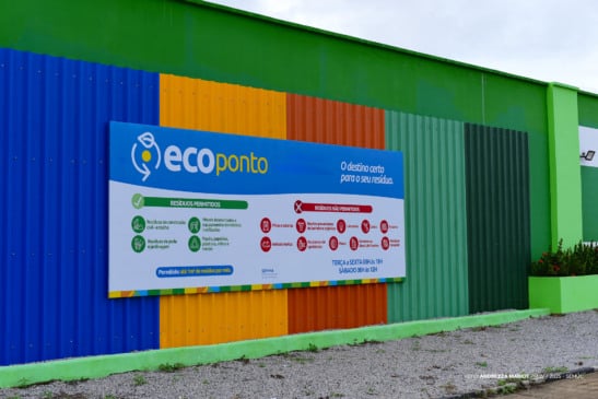 Com uma área de 1.025,56 m², o novo ecoponto vai facilitar o acesso da população à coleta seletiva e reduzir o impacto de resíduos no meio ambiente urbano. (Foto: Divulgação).