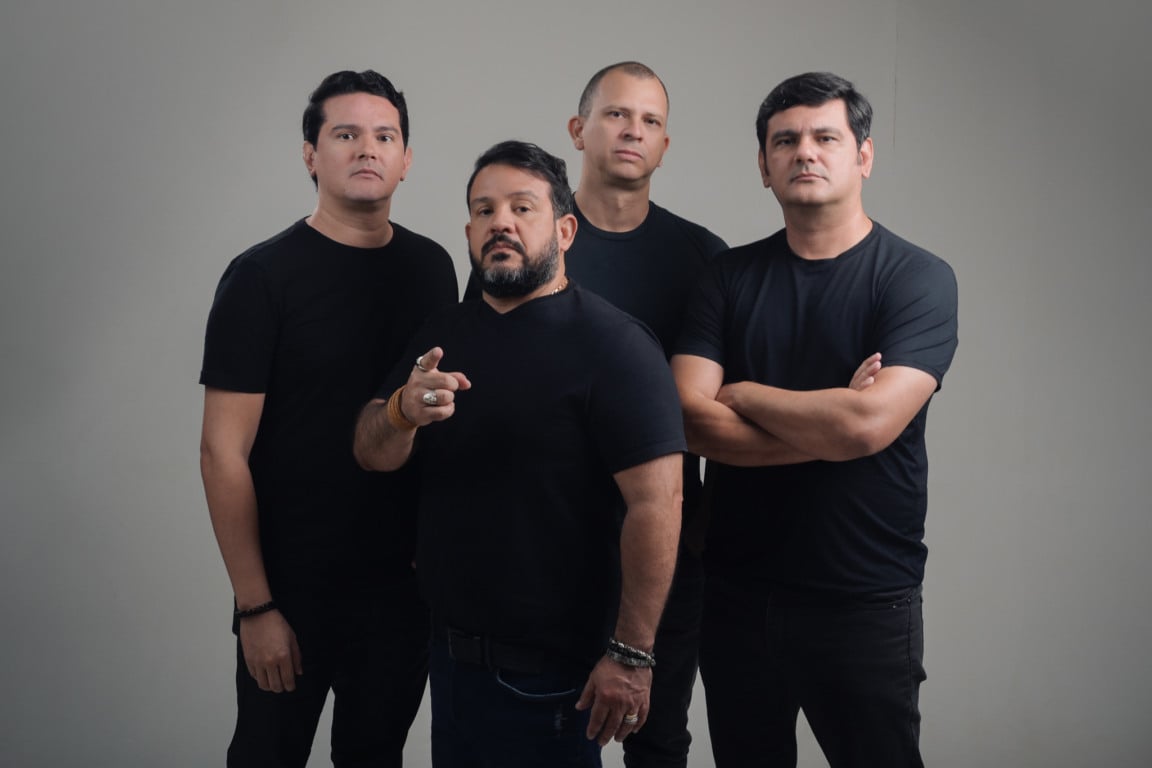 Com mais de 20 anos de trajetória, a Garden é formada por Siddhartha Brasil (vocal), Rodrigo Baraúna (guitarra), Neto Baraúna (baixo) e Nekinhu Amaro (bateria) (Foto: Giovani Oliveira)