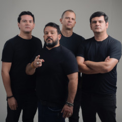 Com mais de 20 anos de trajetória, a Garden é formada por Siddhartha Brasil (vocal), Rodrigo Baraúna (guitarra), Neto Baraúna (baixo) e Nekinhu Amaro (bateria) (Foto: Giovani Oliveira)
