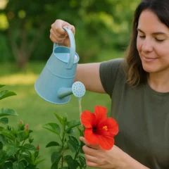 Hibisco para de florescer por 7 erros de rega que drenam a energia da planta e ainda são muito comuns