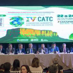 Solenidade de lançamento do 4º Congresso Ambiental dos Tribunais de Contas (Foto: Marcelo Mora/TCE)