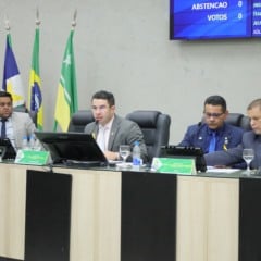 A mesa diretora da Câmara Municipal de Boa Vista