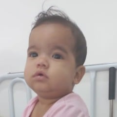 Laura Rebecca tem apenas 6 meses e está internada na ala Tamanduá no Hospital da Criança Santo Antônio. (Foto: Arquivo Pessoal).