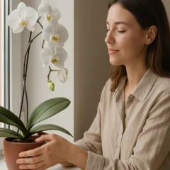 Orquídea phalaenopsis triplica a floração quando cultivada em janelas voltadas para o leste