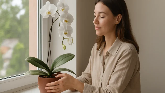 Orquídea phalaenopsis triplica a floração quando cultivada em janelas voltadas para o leste