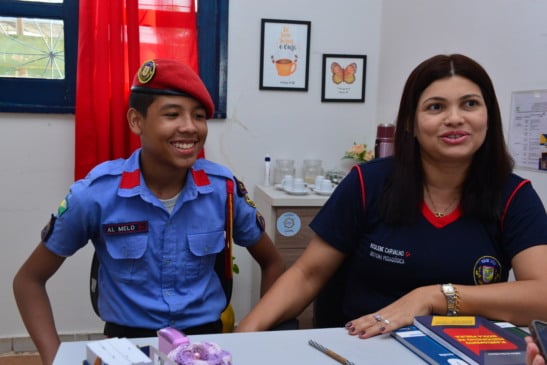 Kauã Soares é do 7º ano e vai ser o delegado representante do Estado. (Foto: Nilzete Franco/FolhaBV).