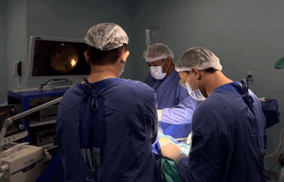 Procedimento foi realizado no Hospital Materno Infantil Nossa Senhora de Nazareth. (Foto: Ascom/Sesau)