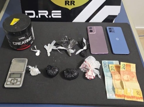 Material apreendido com a dupla (Foto: ASCOM/PCRR)