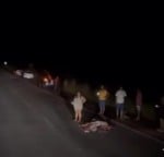 Local em que o acidente ocorreu. (Foto: Divulgada por pessoas que passavam pelo o local).