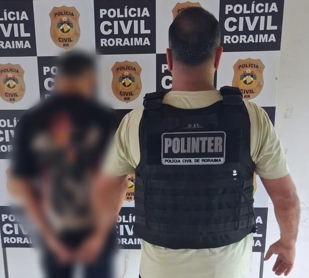 A prisão de H.G.S.S foi realizada, após ordem judicial do 2º Juizado de Violência Doméstica do Tribunal de Justiça de Roraima (TJRR) . (Foto: PCRR).